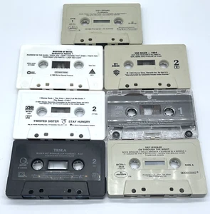 HARD ROCK / GLAM CASSETTE TAPE LOT (7) - Picture 1 of 1