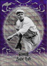 2019 Leaf Metal Babe Ruth Collection Purple Wave Parallel #10 Babe Ruth #6/20