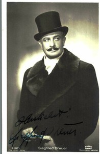 Siegfried Breuer Original Signature On Ross Card No. 5463c