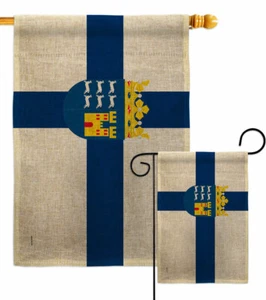 Provincia de Finlandia Oulun läänin vaakuna arpillera jardín bandera patio casa bandera - Imagen 1 de 19