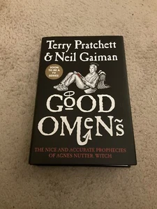 Neil Gaiman Terry Pratchett Signed GOOD OMENS 1st Edition Thus HC Brand New - Picture 1 of 4