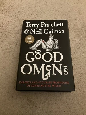 Neil Gaiman Terry Pratchett Signed GOOD OMENS 1st Edition Thus HC Brand New - Image 1 of 4