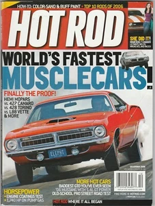 HOT ROD MAGAZINE " WORLD'S FASTEST MUSCLECARS ! " DECEMBER 2006 - Picture 1 of 2
