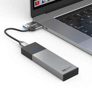 Adaptateur M.2 NVMe SATA NGFF type C USB 3.2 GEN 2 boîtier SSD externe étui gris - Photo 1/20