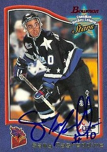 Samy Nasreddine autographed Hockey Card (Granby) 1997 Bowman CHL #45