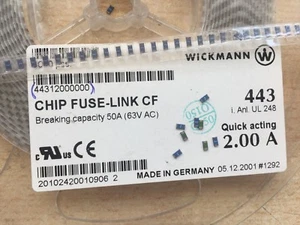 Wickmann Surface Mount Chip Fuses 1206 63V 2A Fast Acting 10 PIECES Z2523 - Picture 1 of 4