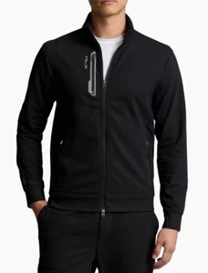 $198 RLX Ralph Lauren Men’s Lightweight Warp Tech Jersey Jacket Black Size XXL - Picture 1 of 7