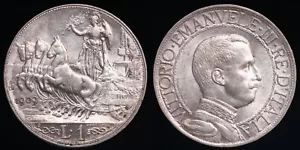1909R 1 Lire Italien - KM # 45 - Bild 1 von 3