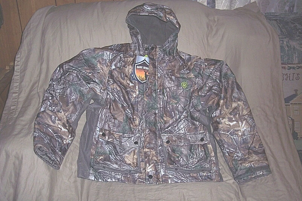 Boys Xl Camo Hunting Jacket Realtree Camo Jacket Lined Rain Coat Rain Jacket $50 - Image 1 of 4