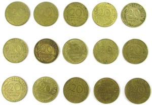 1962-1985 20 céntimos Francia 15x ¡Lote de monedas!! - Imagen 1 de 10