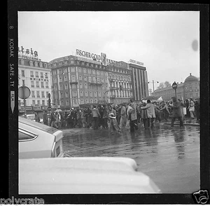 Strasbourg manifestation défilé place gare - Négatif photo ancien an 1950-60 - Picture 1 of 1