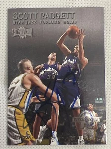 SCOTT PADGETT UTAH JAZZ SIGNED AUTOGRAPHED 2000 SKYBOX NBA BASKETBALL CARD - Picture 1 of 2