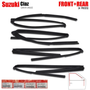 Set Glass Run Channel Rubber Seal Door For Suzuki Ciaz 4 Door 2015 - 2022 - Picture 1 of 11