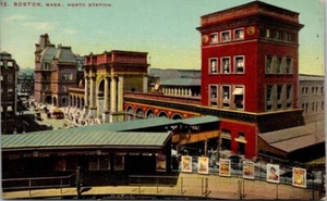 Boston Massachusetts Ma Postcard - North Station - 1915 - Picture 1 of 2