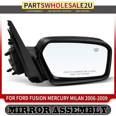 Espejo retrovisor derecho derecho negro con ajuste de potencia para Ford Fusion Mercury Milan 2006-2009 Foto 1 de 4