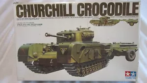 TAMIYA CHURCHILL COCCODRILLO MK VII CON RIMORCHIO SCALA 1/35 - Foto 1 di 2