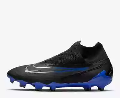 Nike Herren Schwarz & Blau Phantom PRO GX FG Fußballschuhe UK 8 NEU
