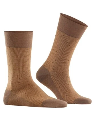 Calcetines Falke Sensitive Herringbone Crew Mezcla Lana Avellana Talla 43-44 Foto 1 de 4