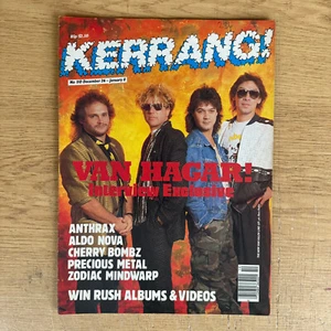 Kerrang Magazine Issue 110 Van Halen Anthrax Zodiac Mindwarp Aldo Nova - Picture 1 of 3