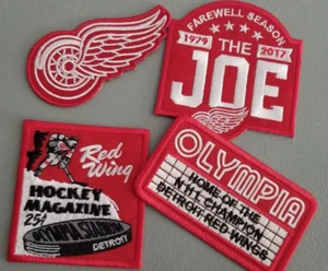4 piezas. Parche bordado surtido Detroit Red Wing talla 3"-3,5"? plancha - Imagen 1 de 2
