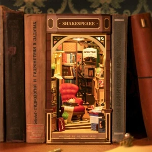 Rolife LED Mini Dollhouse Wonderland Bookstore Book Nook Shelf Insert Home Decor - Picture 1 of 16
