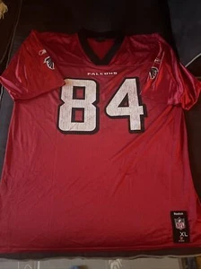 Atlana Falcons Red Jersey White #84 Reebok XLarge - Picture 1 of 8