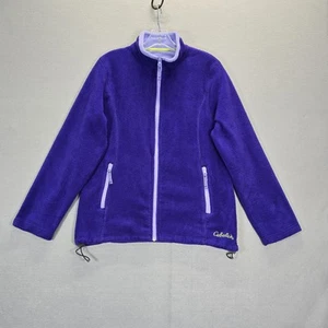 Cabelas Womens Purple Fleece Full Zip Jacket SIZE MEDIUM - Picture 1 of 15