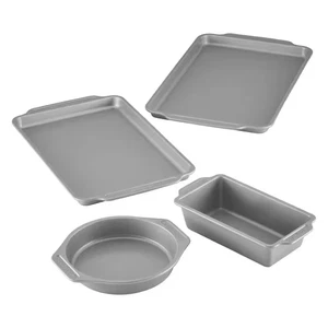 Set di prodotti da forno antiaderenti, 4 pezzi, grigio - Foto 1 di 8