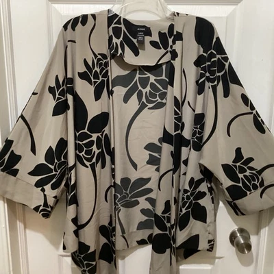 Кардиган кимоно с цветочным принтом Alfani ~L ~ б/у в отличном состоянии - Изображение 1 из 4