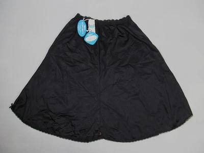 Vintage Kayser Half Slip Petticoat Size Large Black Nylon Made in USA NWT NOS - Image 1 of 4