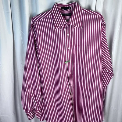 TOMMY HILFIGER TRAVELER TLC COLLAR DE POR VIDA PARA HOMBRE Rosa Profundo/Rojo 17-34-35 XL USADO EN EXCELENTE ESTADO Foto 1 de 4