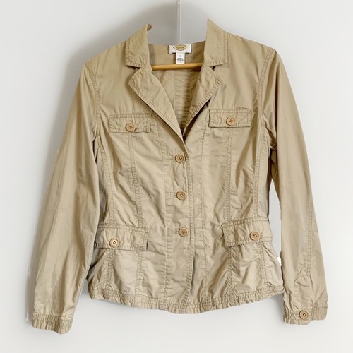 VETEMENTS Giacca donna Talbots utility taglia 12 beige kaki tasche casual neutra outdoor