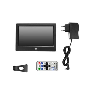 .›7 HD LED Screen Digital Photo Frame Alarm Clock MP3/4 Movie Player - Picture 1 of 12