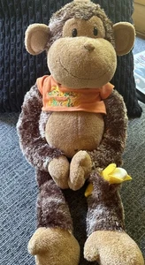 Cheeky Charlie Plush Monkey Aurora 11in Hook and Loop Grippy Hands Banana 18” - Picture 1 of 7