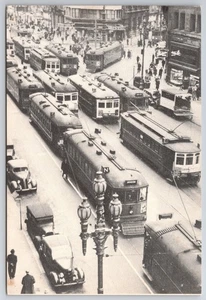 Vintage San Francisco Lower Market St Traffic Jam 1935 California Postcard 1980 - Picture 1 of 2