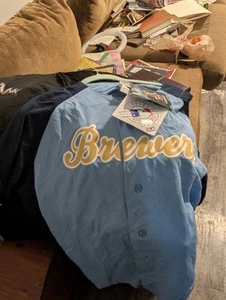 Original New Milwaukee Brewers Ryan Braun #8 Button-Up Jersey MLB Genuine - Picture 1 of 12