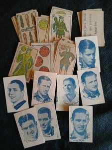 RARO Lotto di 38 Mini Carte da Gioco (Naipes FUTBOL) - Montevideo c. 1928  - Foto 1 di 8
