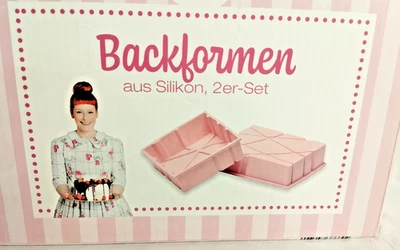 Backformen aus Silikon,2er Set in Rosa - Bild 1 von 2