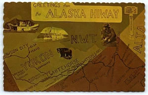 Postkarte GRUSS VOM ALASKAN HIGHWAY - Bild 1 von 2