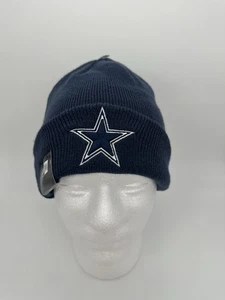 Gorro Dallas Cowboys New Era adulto puño tejido talla única azul marino nuevo con etiquetas - Imagen 1 de 7