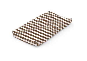 Chevron Pattern Flat Changing Pad Cover Brown Baby TF - Picture 1 of 3