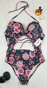 Costume da bagno 1 PEZZO SHADE & SHORE Mystical colore viola 1 PEZZO TAGLIA 36D NUOVO CON ETICHETTE - Foto 1 di 12