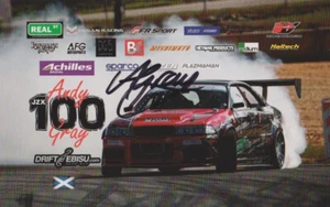 2016 Andy Gray signed Drift Ebisu Toyota Mark Formula Drift Blankback Hero Card - Picture 1 of 1