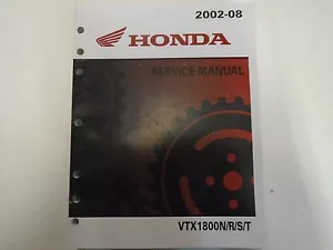 2002 2003 2004 2005 2006 2007 2008 Honda VTX1800 N R S T Servicio Manual Nuevo X - Imagen 1 de 1