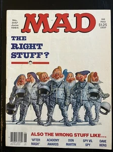 Mad Magazine June 1984 The Right Stuff 7 Dwarfs Disney Newsstand #247! - Picture 1 of 6