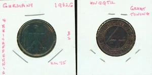 WORLD COINS GERMANY 1932G 4 REICHSPFENNIG BU GREAT TONE (G384) - Picture 1 of 1