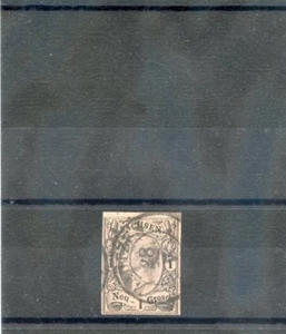 GERMANY, SAXONY Sc 10(MI 9 I)F-VF USED 1855 1Ngr BLACK/ROSE, TYPE I, $16 - Picture 1 of 1