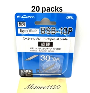 NT Cutter BSB-13P Spare Blade 20 Set Pen Type Design Knife 30° Carbide t=0.40mm - Picture 1 of 14