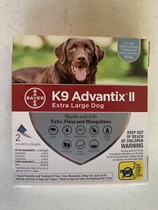 K9 Advantix II Flea &Tick Prevention for Extra-Large Dogs Over 55 Pounds, 2 pack
