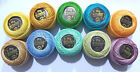 Anchor Pastel cotton embroidery thread balls size 8 , Assorted vibrant 10 colors
